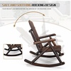 image:imageOutvita Wooden Rocking Chair for Garden Patio Backyard Porch Dark BrownDark Brown