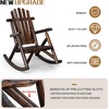 image:imageOutvita Wooden Rocking Chair for Garden Patio Backyard Porch Dark BrownDark Brown