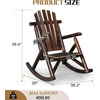 image:imageOutvita Wooden Rocking Chair for Garden Patio Backyard Porch Dark BrownDark Brown