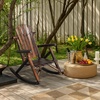 image:imageOutvita Wooden Rocking Chair for Garden Patio Backyard Porch Dark BrownDark Brown
