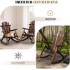 image:imageOutvita Wooden Rocking Chair for Garden Patio Backyard Porch Dark BrownDark Brown