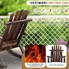 image:imageOutvita Wooden Rocking Chair for Garden Patio Backyard Porch Dark BrownDark Brown