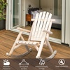 image:imageOutvita Wooden Rocking Chair for Garden Patio Backyard Porch Dark BrownNatural