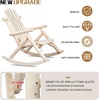 image:imageOutvita Wooden Rocking Chair for Garden Patio Backyard Porch Dark BrownNatural