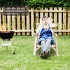 image:imageOutvita Wooden Rocking Chair for Garden Patio Backyard Porch Dark BrownNatural