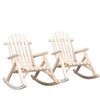 image:imageOutvita Wooden Rocking Chair for Garden Patio Backyard Porch Dark BrownNatural