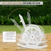 image:imageOutvita Wooden Rocking Chair for Garden Patio Backyard Porch Dark BrownWhite