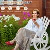 image:imageOutvita Wooden Rocking Chair for Garden Patio Backyard Porch Dark BrownWhite
