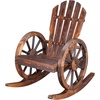 image:imageOutvita Wooden Rocking Chair for Garden Patio Backyard Porch Dark BrownCarbonized